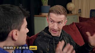 Busty Daisy May's Mouth and Pussy Stuffed by Two Monster Cocks in Hot 3some