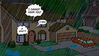 marge simpson bends for grandpa's intense doggystyle ride