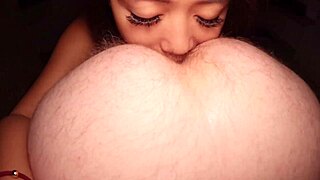 ass licking filipina slut takes interracial dp