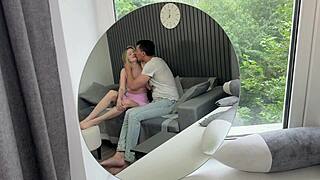 adorable blonde eagerly surrenders tight ass for anal