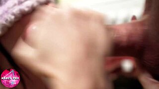 Blinded by Lust Brunette Gags on Monster Cock Before Explosive Facial Finish