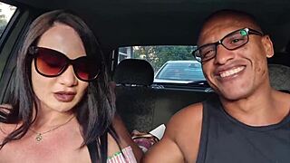 i cum so hard in naughty curious driver's tight pussy on app