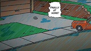 marge simpson bends for grandpa's intense doggystyle ride