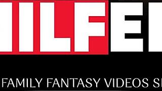 Busty milf caught riding young stud in lingerie sideways