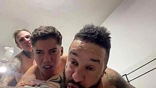 explosive thrusts deep in ass pussy till we cum together