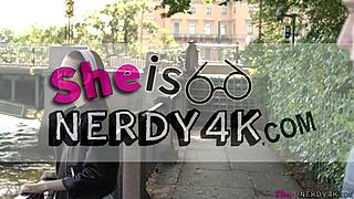 nerdy glasses girl licks it up post-college hookup full scene
