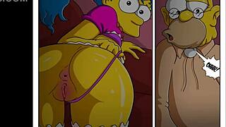marge simpson bends for grandpa's intense doggystyle ride
