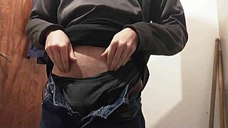 i squeeze thick tasty cum from my big cock in solo frenzy