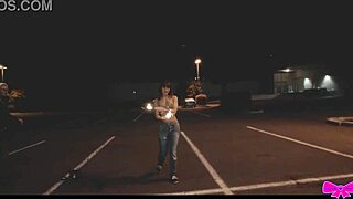 Honey Gold Dakota Marr Sparkle Topless Outdoors