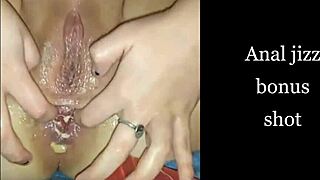 Hannah horn overflows with cum from multiple creampies