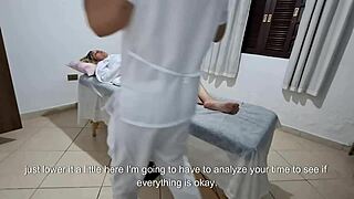 doctor exams patient's ass pussy before ass eating 😏