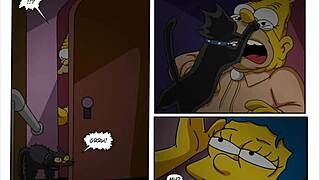 marge simpson bends for grandpa's intense doggystyle ride