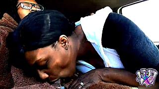 ecstatic bear suit blowjob swallowing cock in car