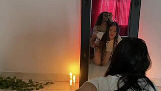 Naughty submissive neighbor gives POV anal as perfect Valentine's gift real homemade