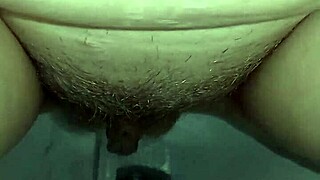 pregnant flasher moves from toilet to bidet tease