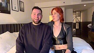 behind the scenes with tall redhead pixie pink 😍 andres acosta interview shower fun 💦