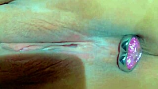 she plunges dildo deep in ass for pov joi teasing do you want to fuck her tight hole