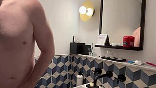 behind the scenes with tall redhead pixie pink 😍 andres acosta interview shower fun 💦