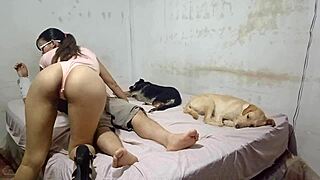 Peruvian Latina Dances on Cock with Wild Sentones in Bent Over Fuck