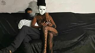 Skinny ebony teen ditches school for wild group pussy banging pt 3