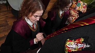 Hermione's enchanting POV deepthroat blowjob seduction unfolds