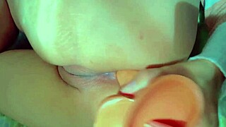 she plunges dildo deep in ass for pov joi teasing do you want to fuck her tight hole