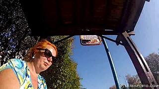 i love watching this bbw milf's big ass and hairy bush exposed nude public beach outdoor redhead tits