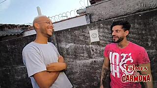 boyfriend gifts girl two cocks for bareback triple penetration