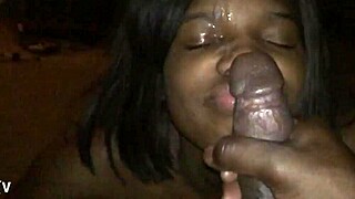 freaky ebony beauty teases for sloppy monster facial load