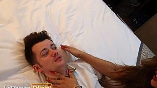 hotwife milf spreads for neighbor's huge cock pounding her big tits ass