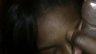 freaky ebony beauty teases for sloppy monster facial load