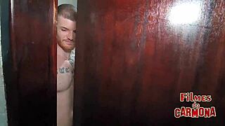 boyfriend gifts girl two cocks for bareback triple penetration