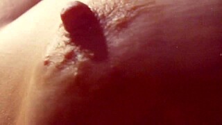 amateur milf takes cum on hairy tits then fucks dildo deep