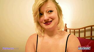 Naughty Blonde Faith's Hope XXXmas Cock Ride and Facial Cumshot