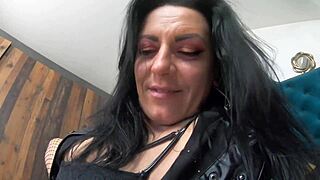 Dirty MILF Masturbates Pussy While Licking Dildo and Talking Filthy