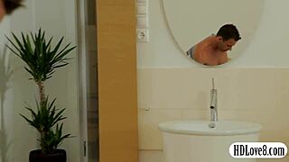 Hey, wanna see my perky tits while you smash this babe's asshole?