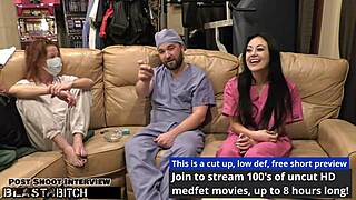 Blair Celeste's Nurse Mouth Blasted by Massive Cum Load