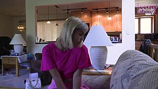 Blonde Lilith Grace Rides Boss Seth Brogan's Mature Cock in Bed with Deepthroat and Creampie