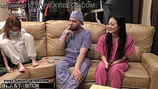 Blair Celeste's Nurse Mouth Blasted by Massive Cum Load