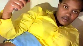 i milk monster cock on desk spurting cum over lactating tits