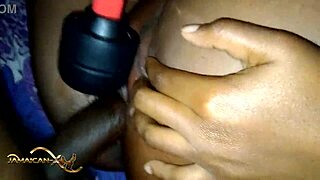 Ebony Teen's Big Black Cock Homemade Ride