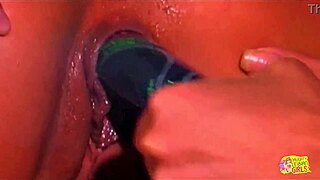 Redhead Brunette Kinky Lesbians Stuff Big Toy in Tight Pussies Outdoors!