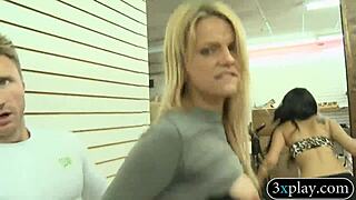 Petite Blonde Babe Banged Hard for Cash