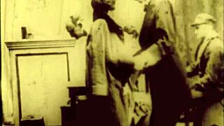 Granny's vintage blowjob and hairy fuck look hot