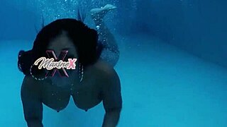 Maxine X blows Scott Rhodes then dildos pussy hard!