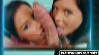 rylie richman's all natural teen boobs bounce as she tries porn first time 🔥💦