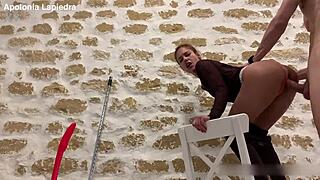 oh fuck me rough with that big cock while i clean tommy, apolonia loves it