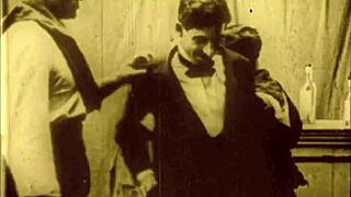 Granny's vintage blowjob and hairy fuck look hot