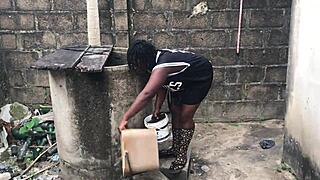 bbw bent over big black cock creampie squirting doggystyle