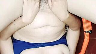 This huge dildo thrusts deep feels so good squirting everywhere